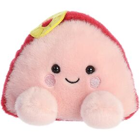 Aurora® Festive Palm Pals™ Virginia Ham™ Stuffed Animal - Pocket-Sized Play - Collectable Fun - Pink 5 Inches