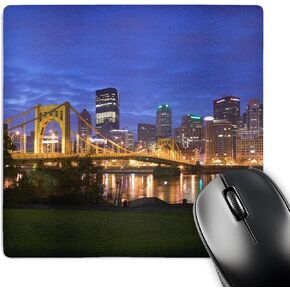 3dRose LLC 8 x 8 x 0.25 Inches Mouse Pad, Pennsylvania Pittsburgh City Skyline Walter Bibikow (mp_94229_1)