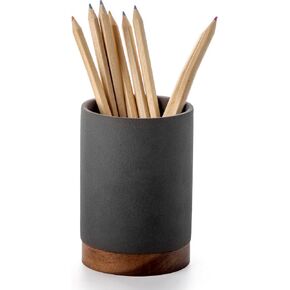 حامل القلم للمكتب ، منظم قلم رصاص سيراميك وحامل فرشاة المكياج ، ديكور المكتب وملحقات المكتب ， منظمة مكتب مثالية ، مستلزمات المعلمين (أبيض ، مجموعة / 1) in Kuwait