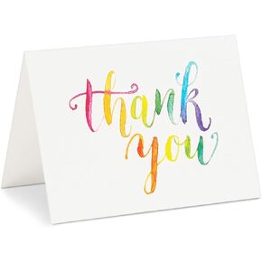 Sustainable Greetings 120 Pack Thank You Cards with Envelopes Bulk for Weddings, Bridal Showers, Graduations, Bridal, Baby Shower - Blank Inside - Minimalist Black and White Design