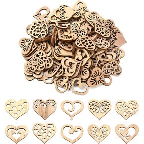 UR URLIFEHALL 50 PCS إطار الصورة القاطعات الخشبية الحلي القطع الخشبية غير مكتم