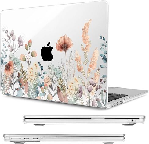 Compatible with MacBook Air 13.6 inch Case, M4 A3240/M3 A3113/M2 A2681 (Released 2025 to 2022), Hard Shell, Keyboard Cover, Screen Protector, Webcam Cover & Type-C Adapter, Butterflies Sakura in Kuwait