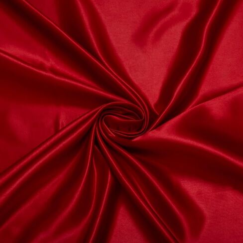 قماش Fynite 2 ياردة من الساتان Charmeuse | 2 ياردة | عرض 44 بوصة | قماش ساتان حريري لامع | ديكورات أزياء فستان الزفاف - بورجوندي in Kuwait