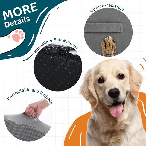 Dog Steps for Small Dog, Dog Stairs for High Beds and Couch, 16" High 3-Step High Density Foam Pet Stairs for Dogs Injured, Older Dogs Cats, Pet with Joint Pain (Grey) in Saudi Arabia
