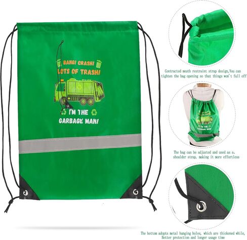Kyson 4 PCS Kids Garbage Man Attume Kit Trash Man Costume مجموعة أزياء لإعادة التدوير لإعادة التدوير في عيد الهالوين يوم الوظيفي in Saudi Arabia