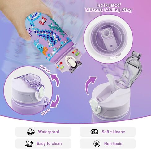 Gifts for 5 6 7 8 9 Year Old Girls, Easter Basket Stuffers for Teens Kids, Decorate Your Own Water Bottle Kits for Girls, Art and Craft Kits Sets for Girls Ages 8-12, Toys DIY Birthday Gifts Ideas in Saudi Arabia