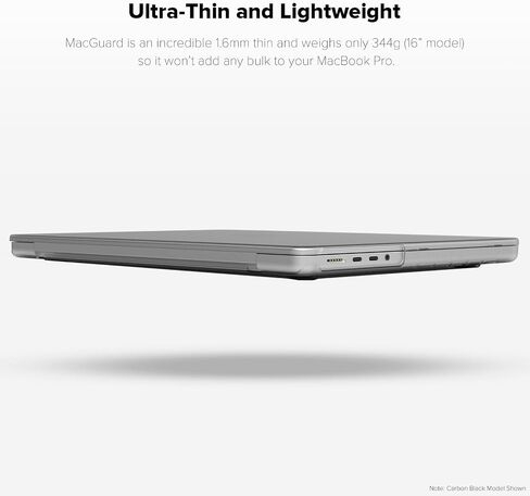 JCPal MacGuard Premium Hardshell Case with Scratch Resistant Matte Finish for Apple MacBook Pro 14 inch M1/M2/M3/M4 Models with Touch ID (Carbon Black) in Saudi Arabia