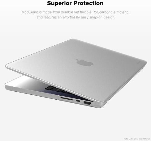 JCPal MacGuard Premium Hardshell Case with Scratch Resistant Matte Finish for Apple MacBook Pro 14 inch M1/M2/M3/M4 Models with Touch ID (Carbon Black) in Saudi Arabia