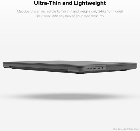 JCPal MacGuard Premium Hardshell Case with Scratch Resistant Matte Finish for Apple MacBook Pro 14 inch M1/M2/M3/M4 Models with Touch ID (Carbon Black) in Saudi Arabia
