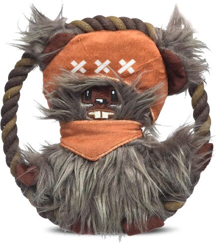 Star Wars for Pets Dog Toy Ewok Plush Rope Frisbee Dog Toy | Plush Squeaky Dog Toy | Adorable Toys for All Dogs, Official Dog Toy Product of for Pets,Brown,One Size,FF13893 in Kuwait