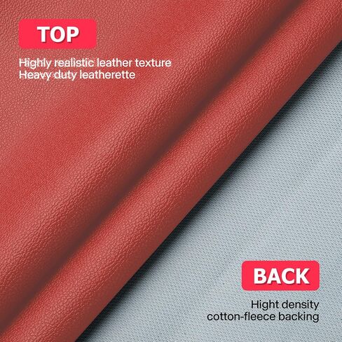 K-Musculo Vinyl Fabric, Marine Faux Leather Upholstery, for Upholstery Crafts, DIY Sewings, Sofa, Handbag, Earrings, Hair Bows Decorations (Orange Red 54 * 36inch) 1YD in Saudi Arabia