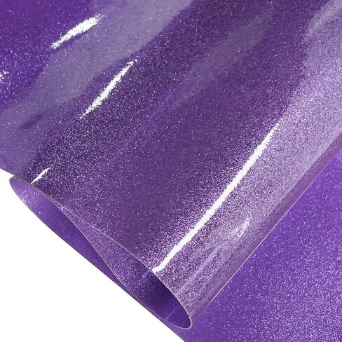 ONEART | Turquoise Transparent Glitter Vinyl Roll, 0.7 mm Solid Clear PVC Jelly Vinyl Crafts Fabric, 12"×48" in Saudi Arabia