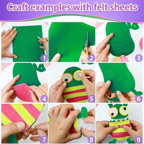 Bundooraking-60pcs Love Felts ، ملاءات القماش المحسوسة للحرف اليدوية ، ملصقات ذاتية اللصق. in Kuwait