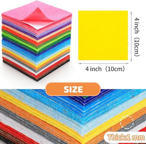 Bundooraking-60pcs Love Felts ، ملاءات القماش المحسوسة للحرف اليدوية ، ملصقات ذاتية اللصق. in Kuwait