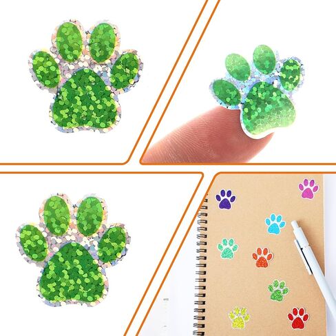 ملصقات طباعة PAW ، 500 قطعة 1 "ملصقات PAW الكلب بريق جرو PAW ملصقات طباعة طباعة صغيرة ملصقات الكلب paw ملصقات الملصقات اللطيفة اللطيفة لزخارته في غرفة المكتب. in Kuwait