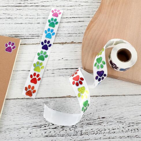 ملصقات طباعة PAW ، 500 قطعة 1 "ملصقات PAW الكلب بريق جرو PAW ملصقات طباعة طباعة صغيرة ملصقات الكلب paw ملصقات الملصقات اللطيفة اللطيفة لزخارته في غرفة المكتب. in Kuwait