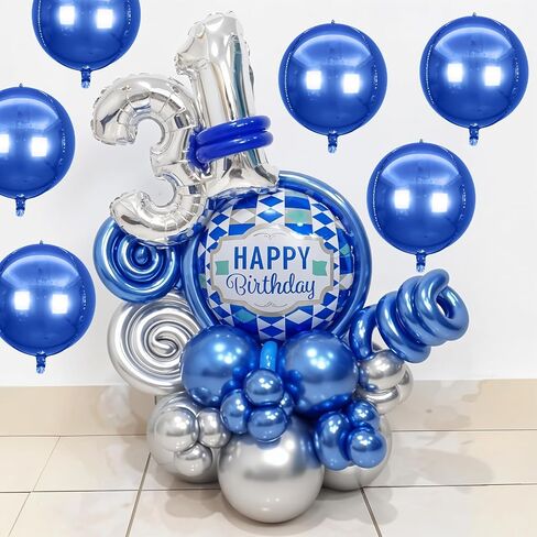 6Pcs Iridescent Round Foil Balloons,Giant 4D Clear Round Ball Balloon,22 Inch Rainbow Mylar Balloons for Birthday Wedding Prom Party Decorations in Saudi Arabia