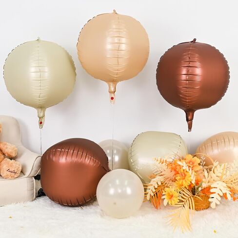 6Pcs Iridescent Round Foil Balloons,Giant 4D Clear Round Ball Balloon,22 Inch Rainbow Mylar Balloons for Birthday Wedding Prom Party Decorations in Saudi Arabia