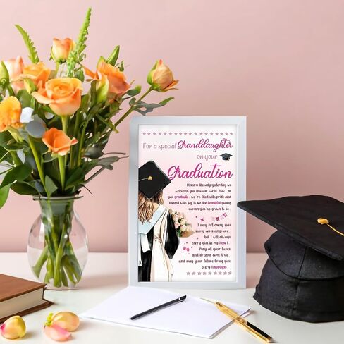 Graduation Gifts for Granddaughter,Granddaughter Graduation Card,8x5.3 Inches,Quick-Dry,Eco-Friendly in Kuwait