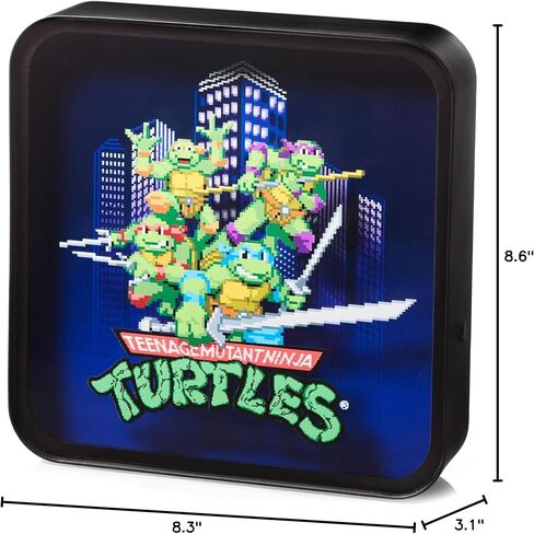 Numskull Official TMNT Acrylic Logo Desk Lamp Wall Light for Bedroom, Office, Home, Study, Work - Official Teenage Mutant Ninja Turtles Merchandise in Kuwait