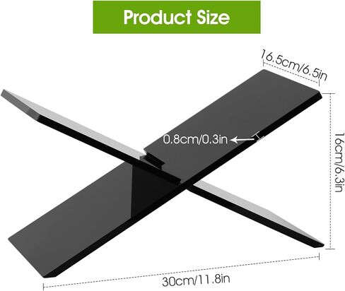 Acrylic Book Stands for Display - Cookbook Stand for Kitchen Counter, Bible Stands for Display at Home, Acrylic Book Holders for Reading Hands Free (Clear) in Saudi Arabia