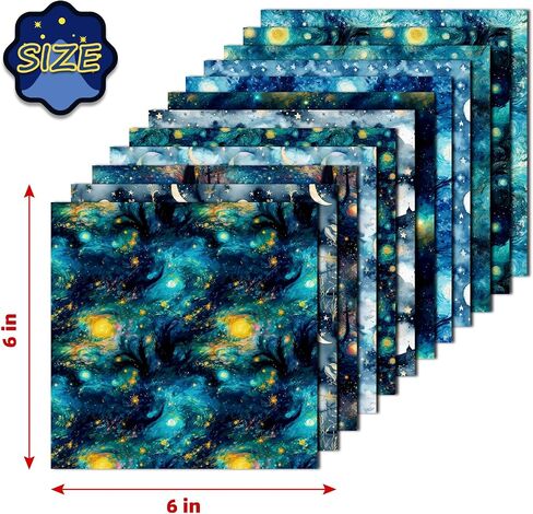 24Pcs Galaxy Pattern Scrapbook Paper Pack 6"x6" Starry Sky Specialty Paper Scrapbooking Cardstock Paper Designer Paper Pads Junk Journal Craft Paper, Decoupage Card Making Supplies in Saudi Arabia