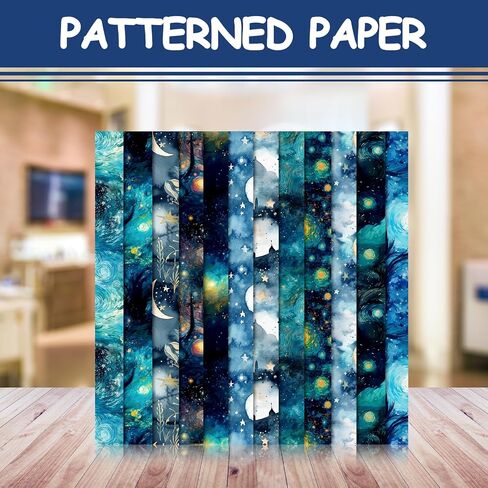 24Pcs Galaxy Pattern Scrapbook Paper Pack 6"x6" Starry Sky Specialty Paper Scrapbooking Cardstock Paper Designer Paper Pads Junk Journal Craft Paper, Decoupage Card Making Supplies in Saudi Arabia