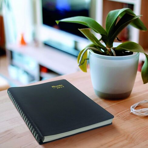 Brownline® 2025 Essential Daily Planner, Appointment Book, 12 Months, January to December, Twin-Wire Binding, 11" x 8.5", Black (CB965.BLK-25) in Saudi Arabia