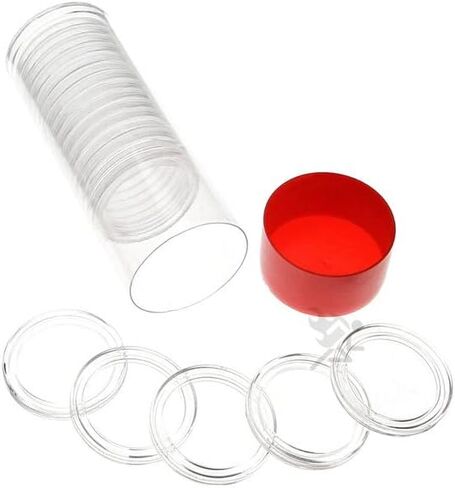 OnFireGuy 10pcs 34mm Direct Fit "H34" Coin Capsule Holders for Gold Double Eagle | Protective Coin Cases for $20 St. Guadens Double Eagle, 1/2oz Silver Maple Leaf in Kuwait
