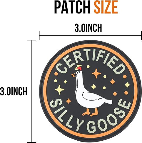 Goose Patch, Funny PVC Patch, Cute Animal Meme Morale Patch, Morale Patch with Hook Fastener Backing, Funny 3D Tactical Applique Humor Patch Military for Backpacks, Vests, Helmet in Saudi Arabia