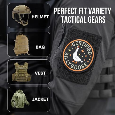 Goose Patch, Funny PVC Patch, Cute Animal Meme Morale Patch, Morale Patch with Hook Fastener Backing, Funny 3D Tactical Applique Humor Patch Military for Backpacks, Vests, Helmet in Saudi Arabia