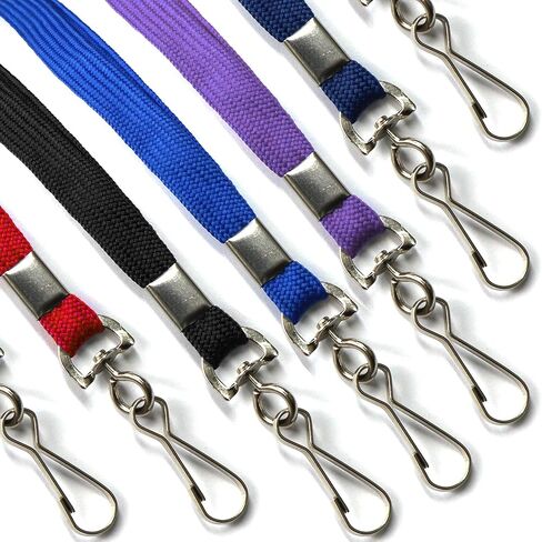 Lanyard 100 Pieces Bulk Lanyards for ID Badge Neck Lanyard Swivel J-Hook for Name Tag Badge Holders (Blue, 100 Pieces) in Saudi Arabia