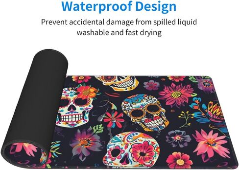 لوحة فأر ألعاب السكر المهملة الملونة ، قاعدة مطاطية كبيرة غير انزلاق Mousepad XL 31.5x11.8in ، حصيرة الماوس لوحة المفاتيح ، وسادة مكتب مع حواف مخيط للمنزل والمكاتب Gamer in Kuwait