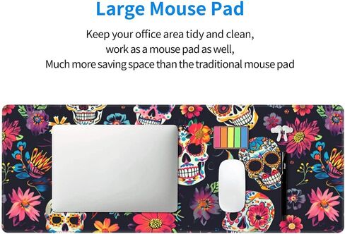 لوحة فأر ألعاب السكر المهملة الملونة ، قاعدة مطاطية كبيرة غير انزلاق Mousepad XL 31.5x11.8in ، حصيرة الماوس لوحة المفاتيح ، وسادة مكتب مع حواف مخيط للمنزل والمكاتب Gamer in Kuwait