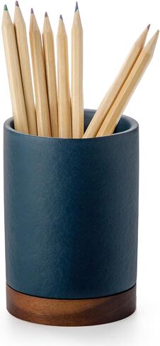 Pen Holder for Desk, Ceramic Pencil Organizer & Makeup Brush Holder, Office Decor and Desk Accessories，Perfect Office Organization,Teacher Supplies (White, Set / 1) in Saudi Arabia