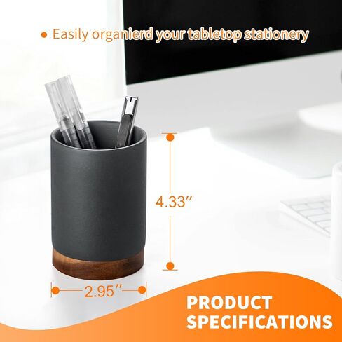 حامل القلم للمكتب ، منظم قلم رصاص سيراميك وحامل فرشاة المكياج ، ديكور المكتب وملحقات المكتب ， منظمة مكتب مثالية ، مستلزمات المعلمين (أبيض ، مجموعة / 1) in Kuwait