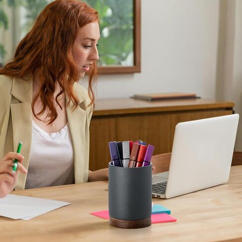 حامل القلم للمكتب ، منظم قلم رصاص سيراميك وحامل فرشاة المكياج ، ديكور المكتب وملحقات المكتب ， منظمة مكتب مثالية ، مستلزمات المعلمين (أبيض ، مجموعة / 1) in Kuwait