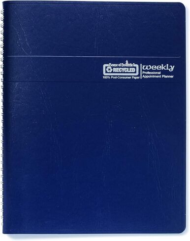 2025 House of Doolittle Professional 8.5-inch x 11-inch Weekly Appointment Book, Faux Leather Cover, Blue (27207-25) in Kuwait