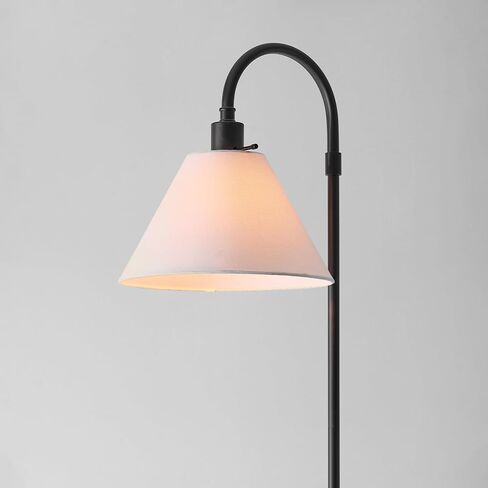 Globe Electric 67065 58" Floor Lamp, Black, Dark Gray Velvet Shade, On/Off Socket Rotary Switch, Living Room Décor, Reading Light, Home Essentials, Bedroom, Office Accessories in Saudi Arabia