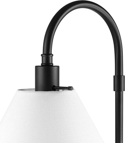Globe Electric 67065 58" Floor Lamp, Black, Dark Gray Velvet Shade, On/Off Socket Rotary Switch, Living Room Décor, Reading Light, Home Essentials, Bedroom, Office Accessories in Saudi Arabia