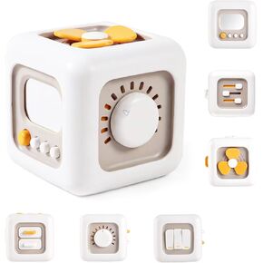 6 in 1 Busy Cube Activity Montessori Toys for 18M+ Toddlers Learning Toys Boys Girls Baby Sensory Interactive Toys Birthday Gift