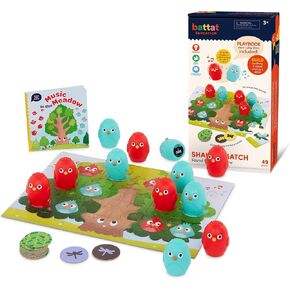 Battat Education Montessori Memory Game Sound Shakers Shaker Toy 3 Years + Shake & Match