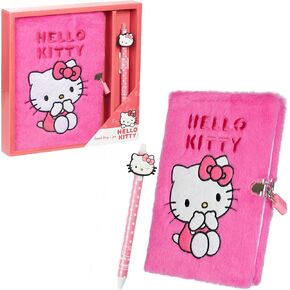 Hello Kitty A5 Diary and Pen Set ، مجموعة القرطاسية - هدايا لها (وردي)