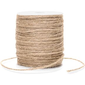 G2PLUS Natural Jute Twine String, 3mm Jute Garden Twine, 328 Feet Jute Twine String for Crafts, 3 Ply Hemp Twine Rope for Gift Wrapping and Climbing Plants, Arts, Decoration Packing String（Black）