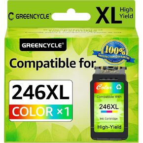 greencycle Remanufactured Ink Cartridge Compatible for Canon PG-245XL PG-245 245 XL Pixma MX490 MG2522 MG2525 MG2922 MG2924 MG3020 MG3022 MG3029 TS3120 TS3122 TS202 Printers (Black, 1 Pack)