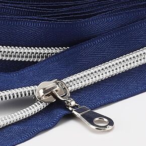 Sawoake 10 Yards Bulk Zipper(#5), Black Nylon Coil Zipper with Antique Brass Teeth by The Yards, Replacement Sewing Zipper with 10PCS Zipper Sliders for DIY Sewing Craft Bags(#5 Antique Brass Black)
