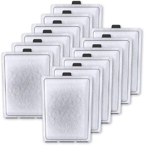 12-Pack Large Filter Replacement Cartridges Aquariums for Tetra Whisper Bio-Bag Filters 20i 40i IQ20/30/45/60 PF20/30/40/60, WHITE ,BLACK