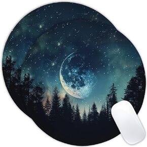[2 Pack] Star Galaxy Planet Mouse Pad, Nebula Night Starry Sky Universe Space Fantasy Round Mouse Pad, Non-Slip Rubber MousePads for Office Home Laptop, Diam 8.66"x0.12" Inch