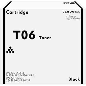 T06 Toner Cartridge Replacement Compatible for t06 T06 Black Toner 3526C001AA Works for imageCLASS X MF1643i II MF1643iF II imageRUNNER 1643i 1643iF 1643P Printers (1 Black)