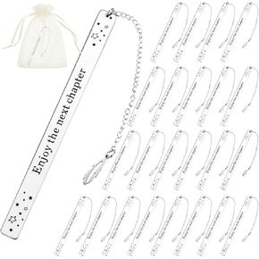 24 Sets Graduation Bookmark 2024 Enjoy The Next Chapter Bookmark with Chain Graduation Retirement Gift Thank You Appreciation Gift from Student for Women Men Coworker Teacher Book Lovers(Rose Gold)